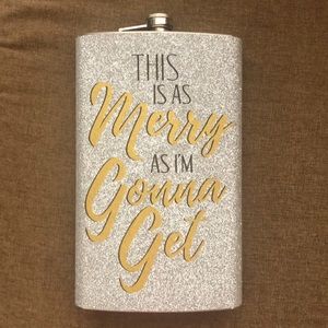 64 ounce Stainless Steel Christmas Flask